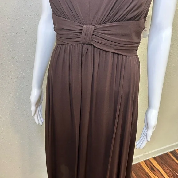 Suzi Chin for Maggy Boutique Chocolate Midi Dress - Picture 11 of 12